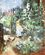 Berthe Morisot Child among Staked Roses France oil painting artist